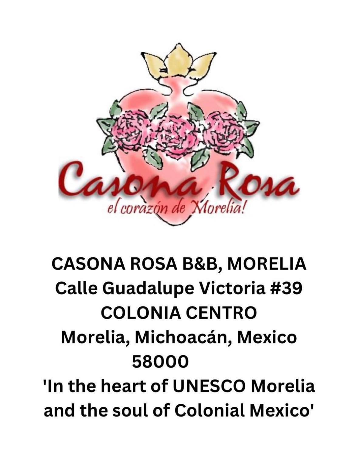 Casona Rosa B&B, Morelia Exterior photo